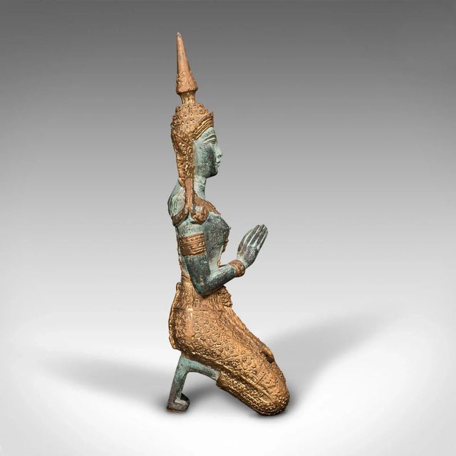 1940s Vintage Art Deco Decorative Prayer Figure For Sale - Image 4 of 13