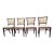 Mid-20th Century Set of Four Federal Style Solid Mahogany refinished and Reupholstered Dining Chairs. Measures 17" in...