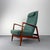 Mid-Century Model 829 High-Back Lounge Chair and Ottoman in Teak and Green Upholstery by Gio Ponti for Cassina, Italy, 1960s, Set of 2 For Sale - Image 13 of 18