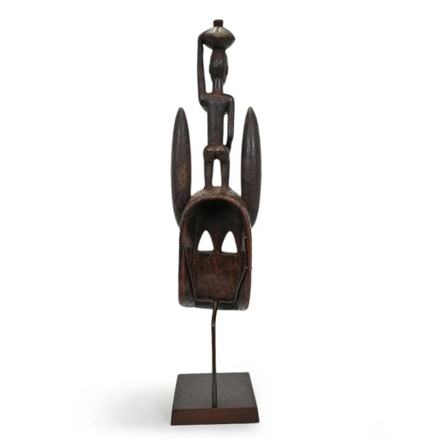 Vintage Dogon Mask with Female Figure For Sale - Image 4 of 12