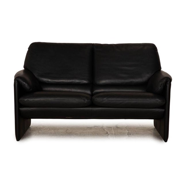 Leather Two Seater Black Bora Sofa from Leolux For Sale - Image 9 of 9