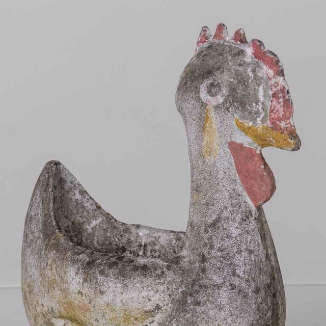 1960s French Concrete Rooster Planter For Sale - Image 15 of 15