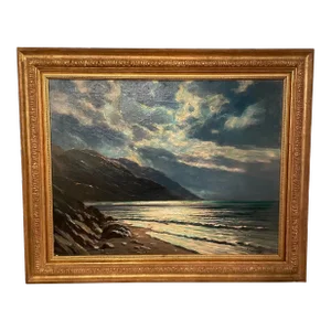 Early 20th Century Coastal Painting