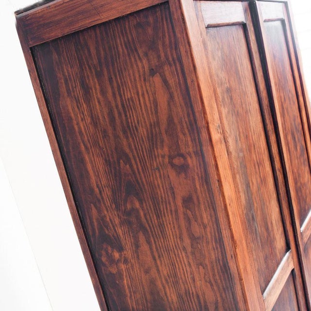 Vintage Parisian Wardrobe Two-Door in Pine, 1950s For Sale - Image 12 of 14