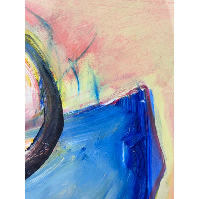 Circa 1995 Albert E. Smith Custom Framed Abstract For Sale - Image 9 of 12