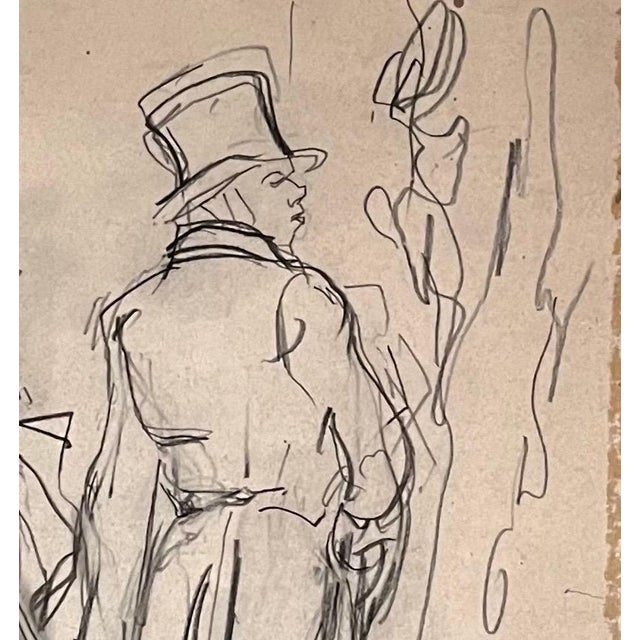 Benjamin Ii Vautier, Duel Between Gentlemen, Graphite on Paper For Sale - Image 4 of 10