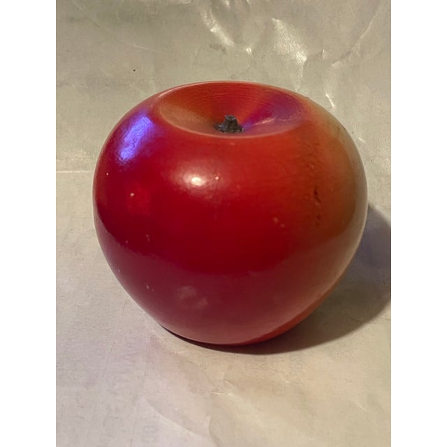 Mid 20th Century Red & Yellow Alabaster Apple Decoration Paperweight Decoration For Sale - Image 6 of 11