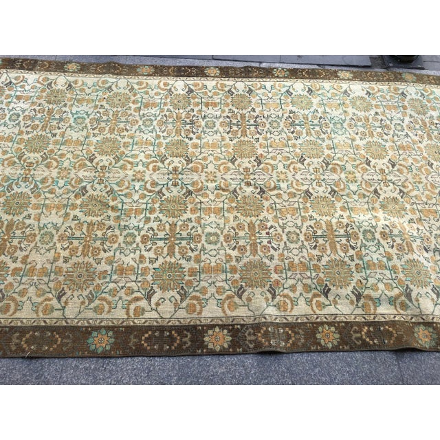 1960s Vintage Turkish Tribal Handmade Rug - 5′4″ × 9′7″ For Sale - Image 10 of 11