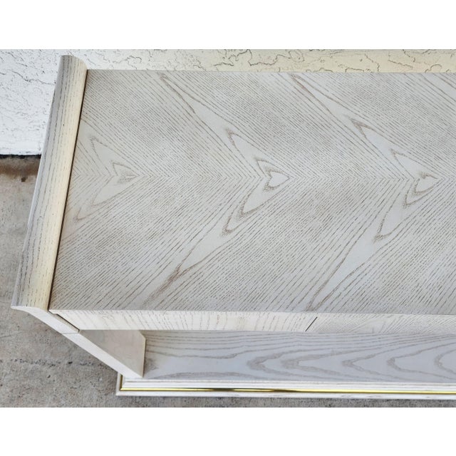 Thomasville Console Sofa Table Whitewash Beach House For Sale - Image 10 of 14