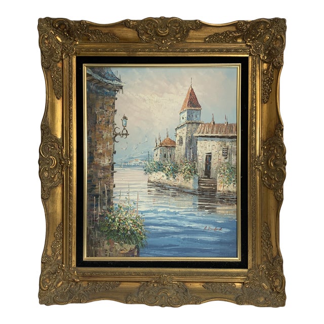 Vintage Oil on Canvas Signed R. Danford For Sale