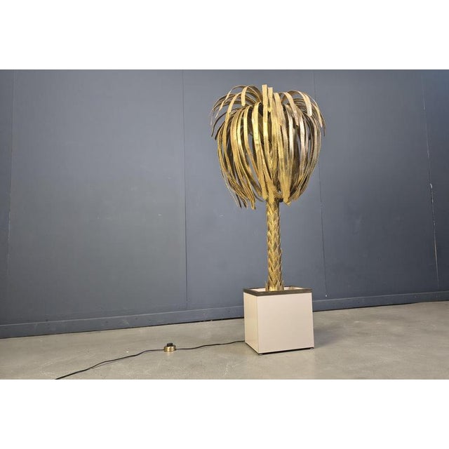 Brass Palm Tree Floor Lamp from Maison Jansen, 1970s For Sale - Image 16 of 18