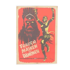 Vintage Womens Masks and Demons Movie Poster by Kurt Geffers for DEFA FILM, 1940s