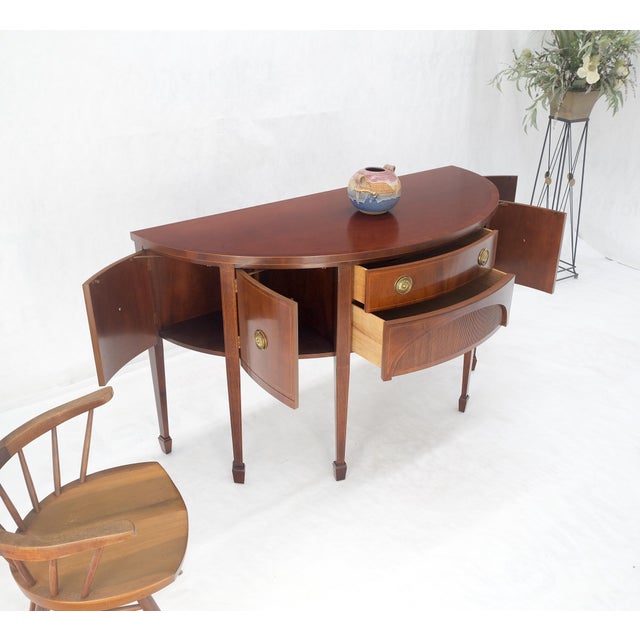 Brown Baker Demilune Mahogany Federal Style Sideboard For Sale - Image 8 of 11