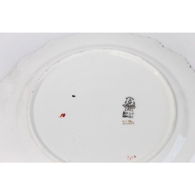 Antique George Jones Crescent Hand Painted Fine China Lunch Salad Dessert Plates Set of 6 For Sale In Orlando - Image 6 of 11