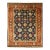 8x10 Violet Exquisite Navy Floral Medallion Hand Knotted Room Size Wool Rug For Sale