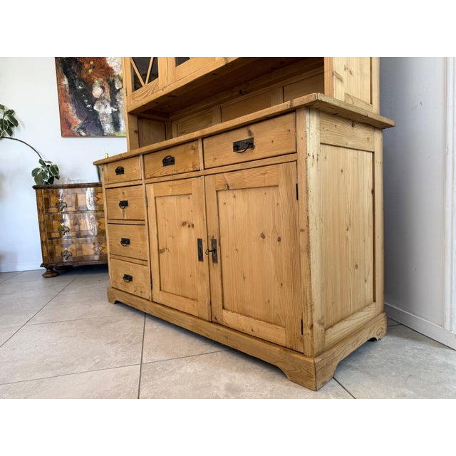 Brown Art Nouveau Kitchen Sideboard in Softwood For Sale - Image 8 of 13