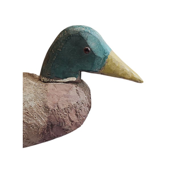 Terrific primitive style antique mallard decoy - manner of O'Neal or Styron, excellent condition for the age .Measures 16...