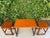 Brown Mid Century Modern Teak Triform Nesting Table Set For Sale - Image 8 of 16