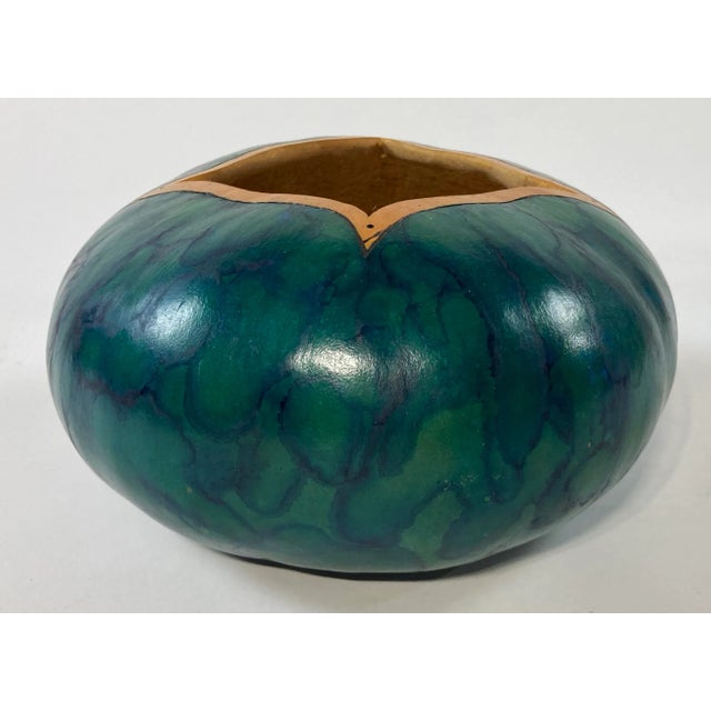 Late 20th Century Vintage Hand Painted Gourd For Sale - Image 5 of 9