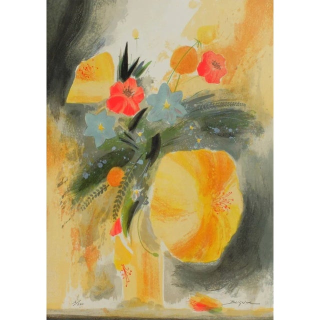 Jean-Claude BLIGNY Spring Bouquet 1991 lithograph on Arches paper signed and numbered in pencil 29.5 x 21.3 in published...