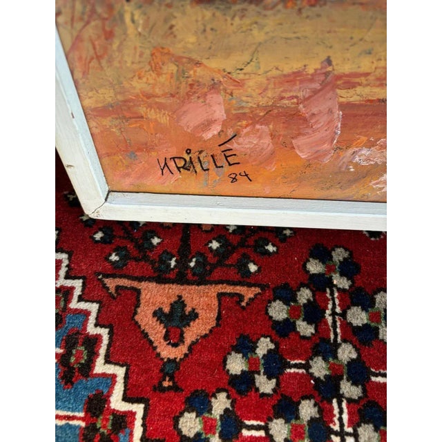 Jean Krillé, Landscape No. 94, Oil on Wood, 1984 For Sale - Image 4 of 9