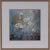 Framed and matted lithograph entitled Textures IV featuring floral design with blue background under glass with a black...