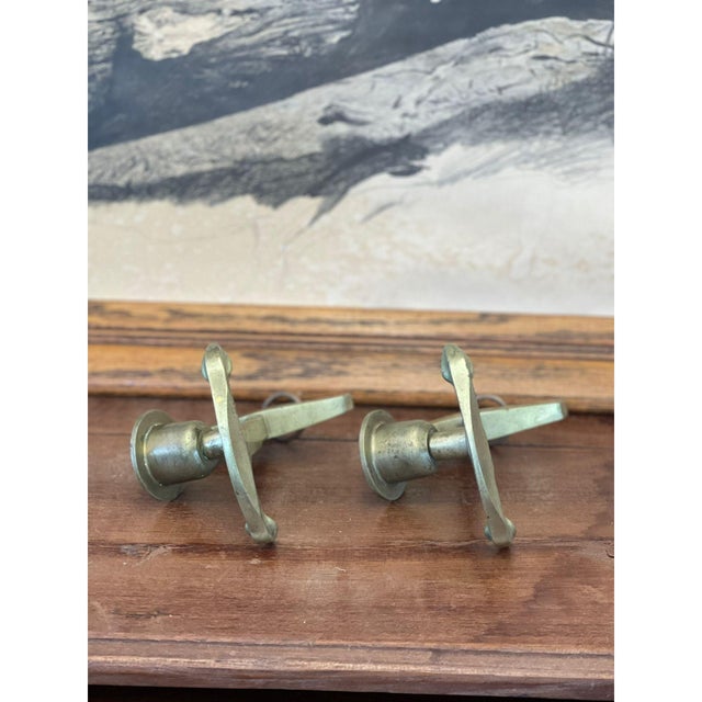 Nautical Pair of Vintage Anchor Wall Decorative Candle Holders, Nautical Maritime Decor For Sale - Image 3 of 10