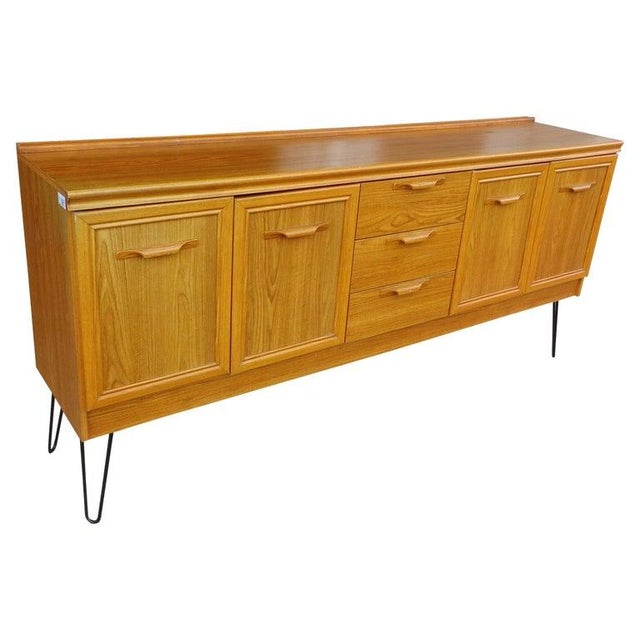 Mid-Century Modern Jentique Oak Sideboard With Hair Pin Legs For Sale - Image 9 of 9