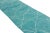 Modern Turquoise Moroccan Style Handmade Wool Runner For Sale - Image 9 of 11