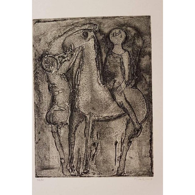 Marino Marini, Giochi Dal Fondo Edition of 60, 1970s, Etching For Sale