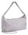 Shoulder bag in silver diamante' mesh with zip top closure and chunky chain link strap. Fully lined with detachable...