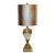 1990s Berman Palm Frond Lamp, Bespoke Gilded Shade, Newly Painted For Sale