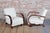 Wood Art Deco Armchairs in Walnut and Leather, Czech, 1930s, Set of 2 For Sale - Image 7 of 12
