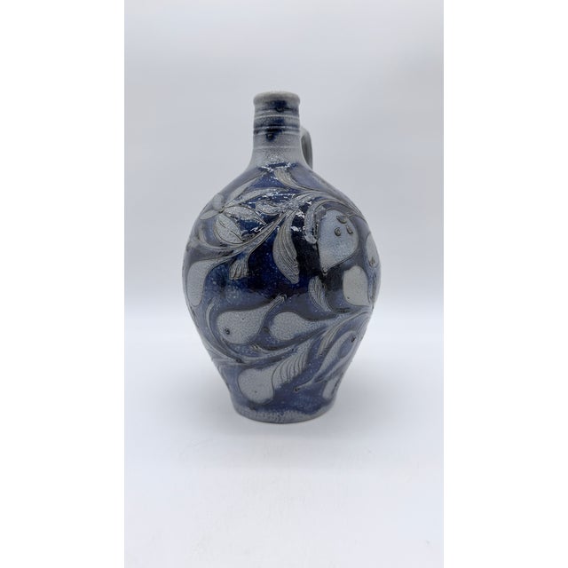 Antique German Westerwald Blue Incised Stoneware Jug, Circa 19th Century For Sale - Image 15 of 17