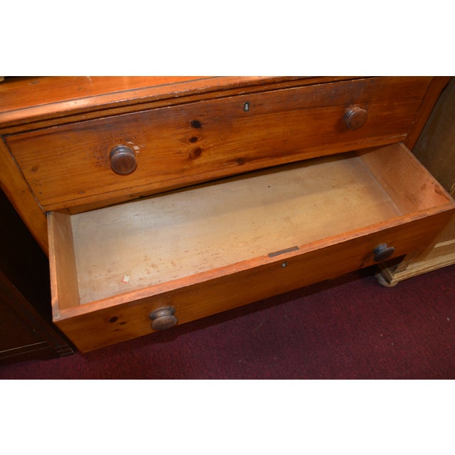 Antique Honey Pine Chest of 4 Drawers / Dresser English Farmhouse Country For Sale - Image 15 of 18