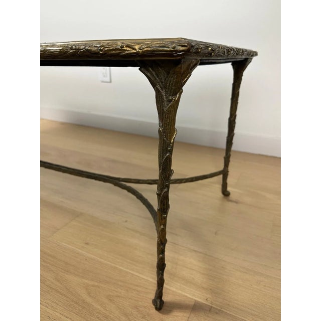 French Rare Maison Jansen Bagues Gilt Bronze Coffee Table A-List For Sale - Image 3 of 12