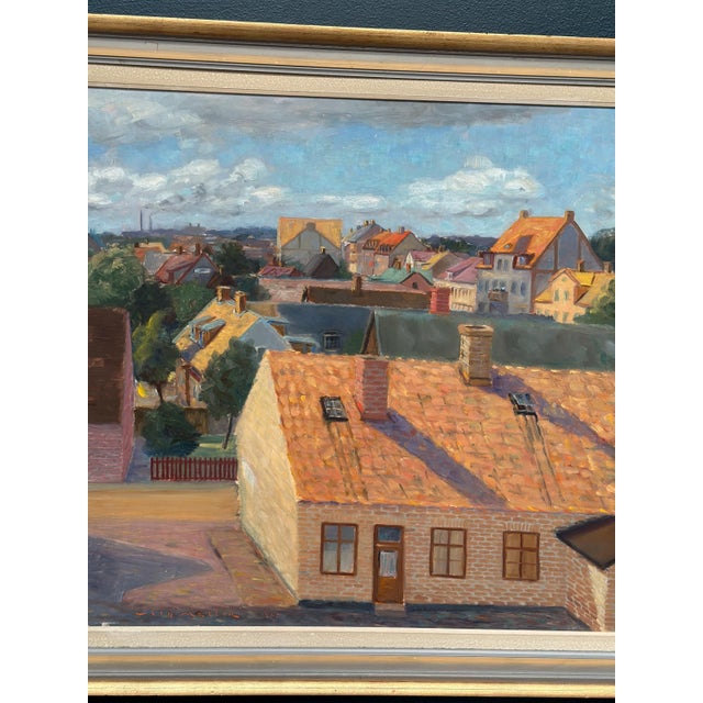Wilhelm Matton, Cityscape, 1947, Oil on Panel, Framed For Sale - Image 4 of 18