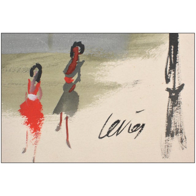 Charles Levier Late 20th Century For Whom the Bell Tolls Expressionist Gouache and Acrylic Painting on Art Board Charles Levier For Sale - Image 4 of 5