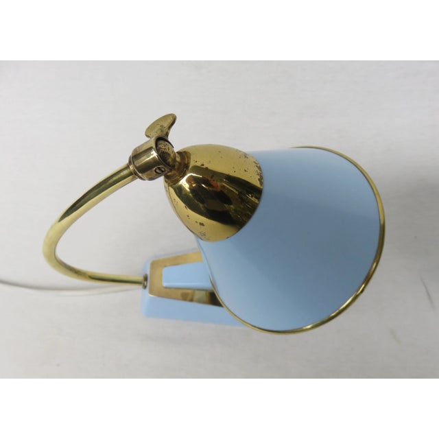 Metal Brass & Melamine Table Lamps, 1950s, Set of 2 For Sale - Image 7 of 17