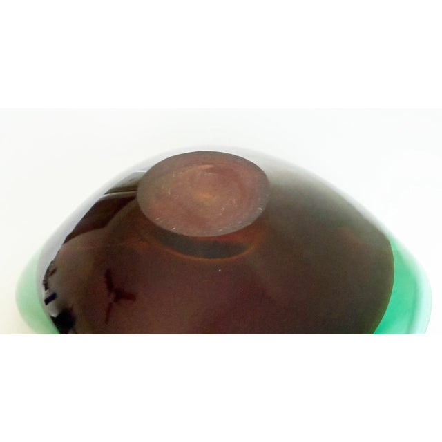 Ruby Red 1960s Murano Bowl, Flavio Poli Attributed For Sale - Image 8 of 9