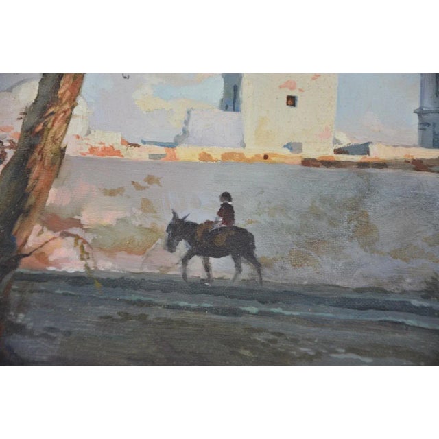 Tunisian Landscape is an original oil painting realized by Alexander Sergeev in 1994. Hand signed and dated on the lower...