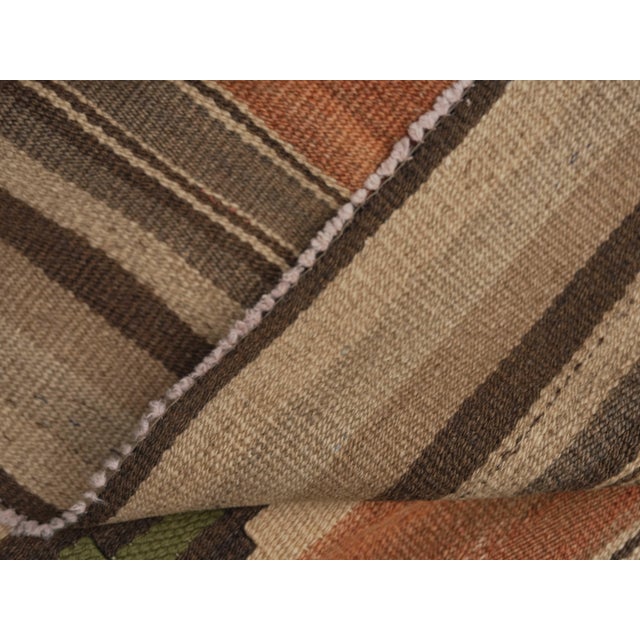 Islamic 1970s Vintage Handmade Wool Cotton Terracotta Runner Rug For Sale - Image 3 of 11