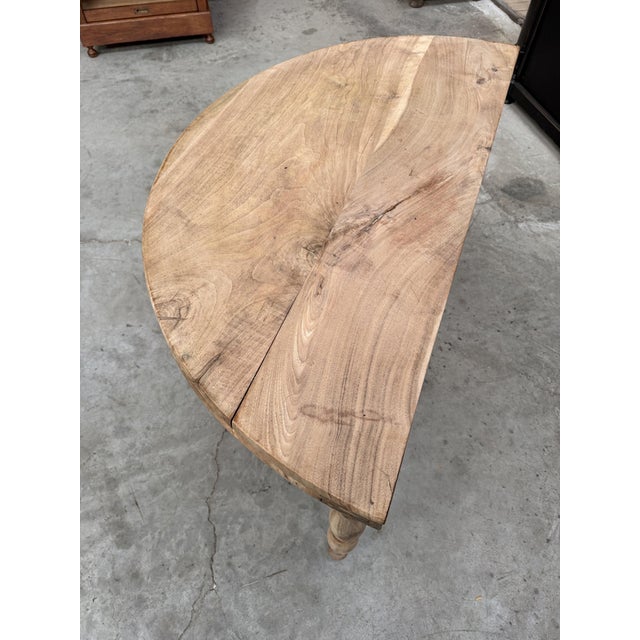 19th Century Half-Moon Table in Walnut For Sale - Image 4 of 14