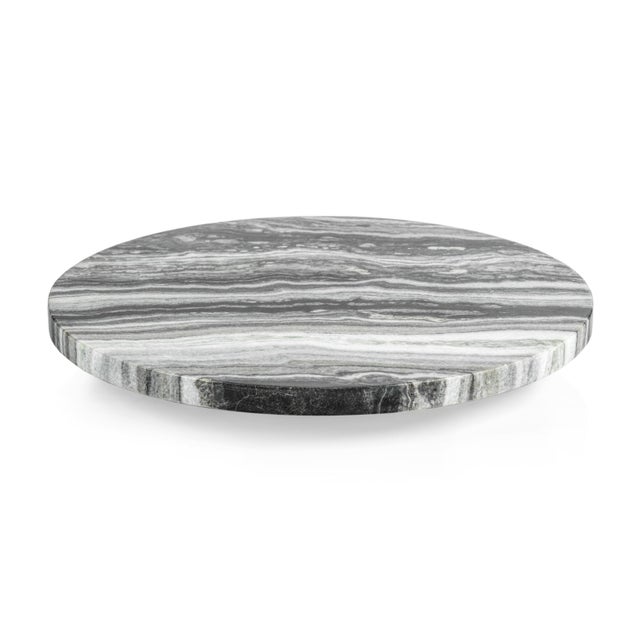 With its cool touch and natural elegance, our black marble lazy susan lends a stunning presentation. Ideal for offering...