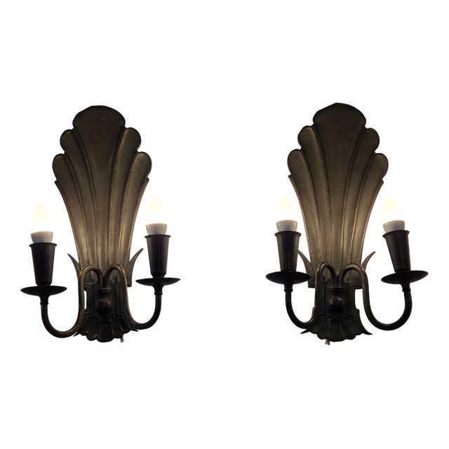 Model 7004 Wall Lamps from Paavo Tynell, 1930s, Set of 2 For Sale