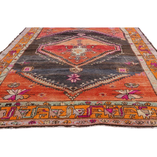Vintage Turkish Kars Rug, 06'01 X 18'03 For Sale - Image 4 of 10