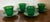 Antique 19th Century Chinese Bright Green Peking Glass Tea Cups & Saucers - Set of 4 For Sale - Image 12 of 18