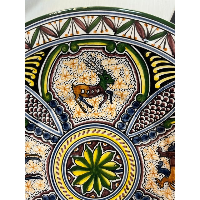 Traditional Coimbra Ceramic - Hand Painted Portuguese Plate 2 For Sale - Image 3 of 12