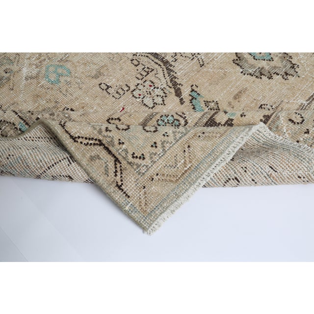 Near-Antique Persian Mahal Rug With Soft Blue & Beige All-Over Design -6' 7'' X 9' 8''' For Sale - Image 4 of 10