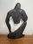 Abstract Vintage Abstract Thinking Man Sculpture Figurine Modernist Black Art Decor For Sale - Image 3 of 11